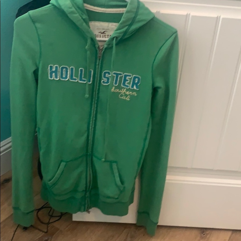 Hollister GREEN ZIPUP JACKET